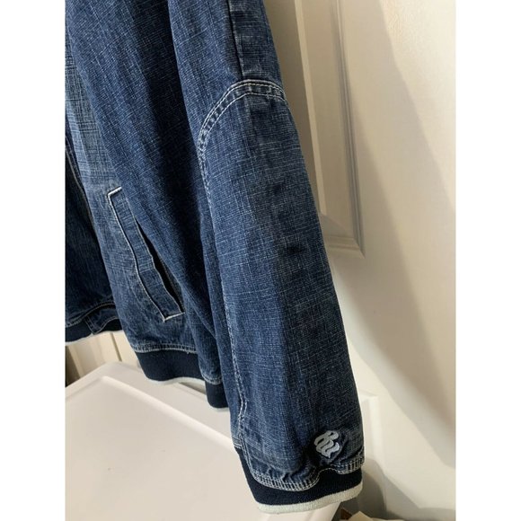 Vintage ROCA WEAR Men’s Sz XL DENIM Blue Medium WASH‎ JACKET COAT Embroid… - Picture 5 of 8